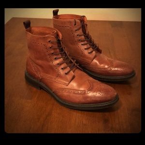 Stafford Leather Wingtip Boots